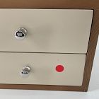 Open Box: Two-Tone Wood Jewelry Box, Double Drawer (7" x 7")
