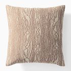 Lone Fox Embroidered Faux Bois Pillow Cover