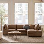 Maud Leather 2-Piece Bumper Chaise Sectional (119")