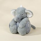 Coco Village Elephant Plush Snuggling Blanket in Gray