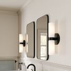 Weston Fluted Glass Double Short Indoor/Outdoor Sconce (16")