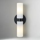 Weston Fluted Glass Double Short Indoor/Outdoor Sconce (16")