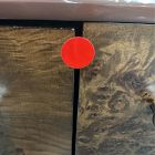 Open Box: Broome Lacquer &amp; Burl Media Console (72") - Rojo Marron, Chrome