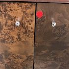 Open Box: Broome Lacquer &amp; Burl Media Console (72") - Rojo Marron, Chrome
