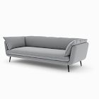 Open Box: Circa Sofa (91") - Performance Washed Canvas Storm Gray, Matte Black