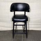 Open Box: Hyde Counter Stool (26") - Sierra Leather Licorice, Smoked Oak