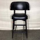 Open Box: Hyde Counter Stool (26") - Sierra Leather Licorice, Smoked Oak