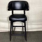 Open Box: Hyde Counter Stool (26") - Sierra Leather Licorice, Smoked Oak