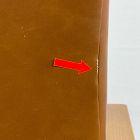 Open Box: Kinsley Leather Chair -  Vegan Leather Saddle, Antique Bronze Frame
