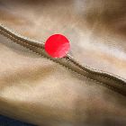 Open Box: Modern Bean Bag Lounger, Large (33"W x 23"H) - Vegan Leather Caramel