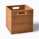 Open Box: Modern Weave Rattan Basket, Large Utility (12"W x 12"H) - Natural