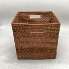 Open Box: Modern Weave Rattan Basket, Large Utility (12"W x 12"H) - Natural