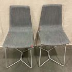 Open Box: Modern Slope Dining Chair, Set of 2 - Performance Basket Slub Platinum, Monochromatic
