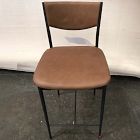 Open Box: Alessio Counter Stool (26"H) - Ludlow Leather Bourbon, Textured Antique Bronze