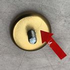 Open Box: Elyse Rounded Adjustable Rod, Single (48"-88") - Antique Brass