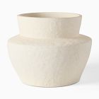 Open Box: Form Studies Ceramic Floor Planter, Medium (16"D x 12.75"H) - White
