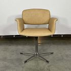 Open Box: Nelson Leather Swivel Office Chair - Ludlow Leather Cumin, Burnished Bronze