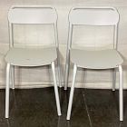 Open Box: Outdoor Metal Stacking Dining Chairs, Set of 2 - Haze