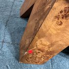 Open Box: Pierce &amp; Ward Vanity Stool - Performance Matte Velvet Dark Ochre, Nutmeg