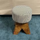 Open Box: Pierce &amp; Ward Vanity Stool - Performance Matte Velvet Dark Ochre, Nutmeg