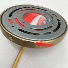 Open Box: Sculptural Glass Pendant Hardwired Canopy Base - Antique Brass