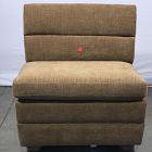 Open Box: Tilda Storage Armless Single Banquette - Performance Chenille Crossweave Ochre, Cool Walnut