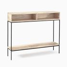 Industrial Solid Wood Storage Skinny Console (42")
