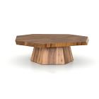 Natural Geometric Coffee Table (53")