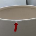 Open Box: Marta Ceramic Planter, Small (9.6"H x 12.9"Diam) - Alabaster