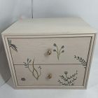 Open Box: Joseph Altuzarra Painted Botanical Nightstand (19"W x 19"H) - Soft Chalk, Champagne Bronze