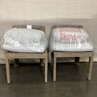 Open Box: Porto Outdoor Side Dining Chair, Set of 2 - Frost Gray, Driftwood