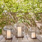 Metal &amp; Glass Globe Lanterns