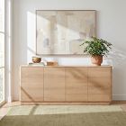 Rina Curved Oak Pedestal Sideboard (72")