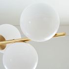 Sphere &amp; Stem 7-Light Semi-Flush Mount - Milk (43")