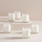 Unscented Wax Glass Votives (Set of 6)