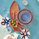 Wood &amp; Monochrome Serving Bowl - Large
