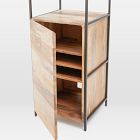 Industrial Solid Wood Modular Large Media Set With Open &amp; Closed Storage (101")