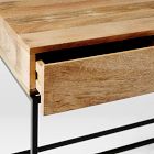 Industrial Solid Wood Storage Mini Desk (30")