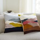 Crewel Landscape Pillow Cover