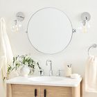 Metal Frame Pivot Round Wall Mirror - 24"