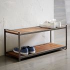 Industrial Wood &amp; Metal Shoe Rack
