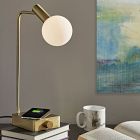 Modern Deco LED Wireless Charging &amp; USB Task Lamp (17.5")