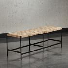 Woven Leather Bench