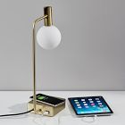 Modern Deco LED Wireless Charging &amp; USB Task Lamp (17.5")