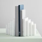 Stepped White Marble Bookend
