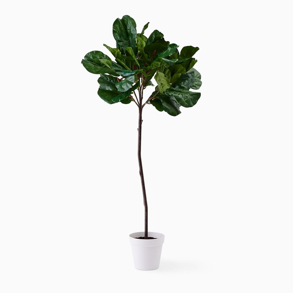 Faux Potted Fiddle Leaf Fig Tree, 7'