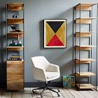 Industrial Solid Wood Modular Large Media Set With Open &amp; Closed Storage (101")