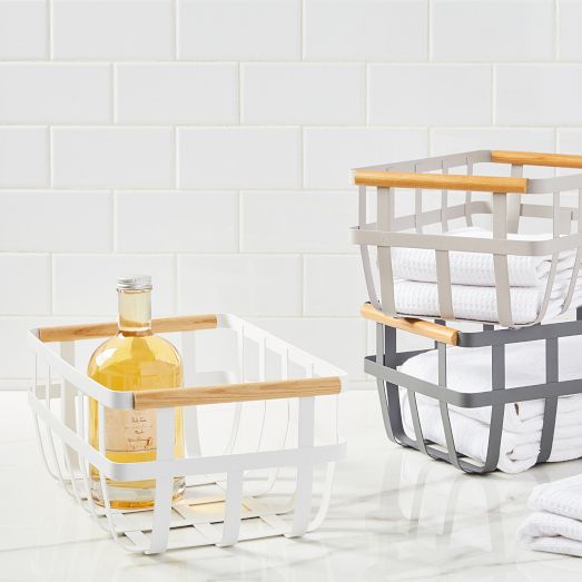 Yamazaki Dual Handle Storage Basket | West Elm