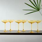 Estelle Colored Glass Champagne Coupe (Set of 6)