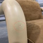 Open Box: Benson Leather Chair - Nubuck Leather Caramel, Blonde